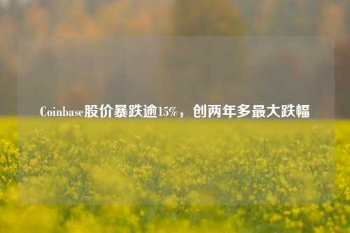 Coinbase股价暴跌逾15%，创两年多最大跌幅