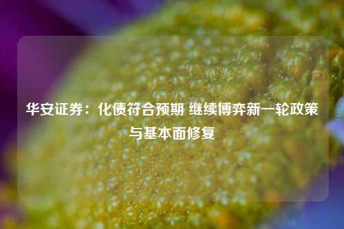 华安证券：化债符合预期 继续博弈新一轮政策与基本面修复