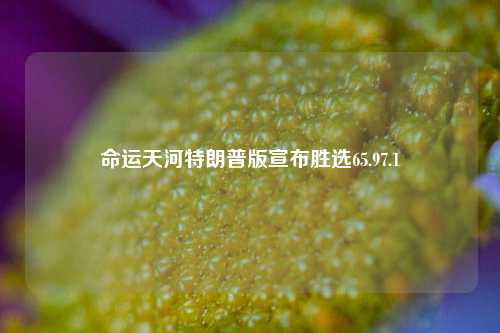 命运天河特朗普版宣布胜选65.97.1