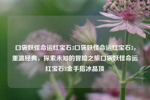 口袋妖怪命运红宝石3口袋妖怪命运红宝石3，重温经典，探索未知的冒险之旅口袋妖怪命运红宝石3金手指冰晶顶