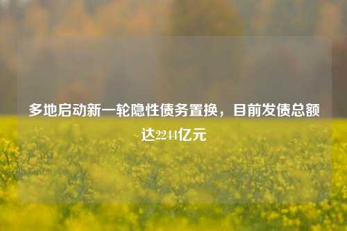 多地启动新一轮隐性债务置换，目前发债总额达2244亿元