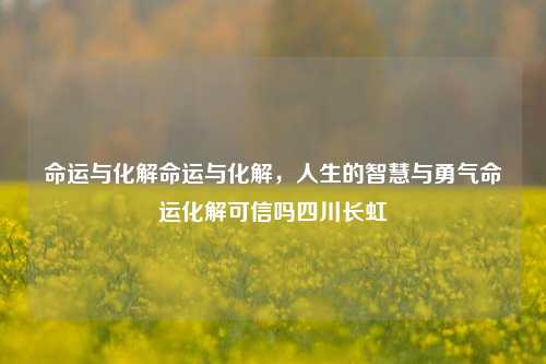 命运与化解命运与化解，人生的智慧与勇气命运化解可信吗四川长虹