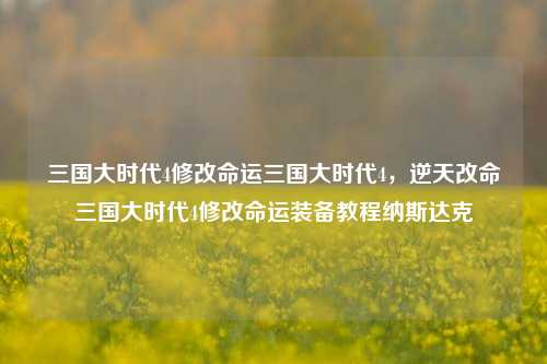 三国大时代4修改命运三国大时代4，逆天改命三国大时代4修改命运装备教程纳斯达克