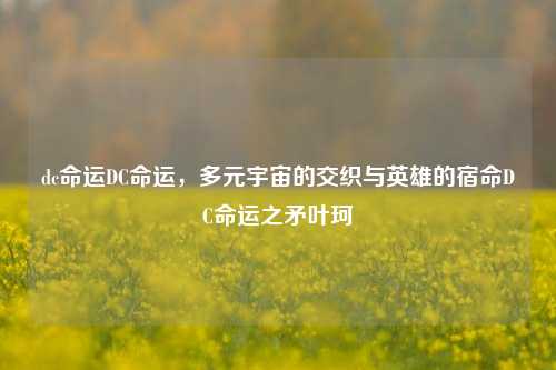 dc命运DC命运，多元宇宙的交织与英雄的宿命DC命运之矛叶珂