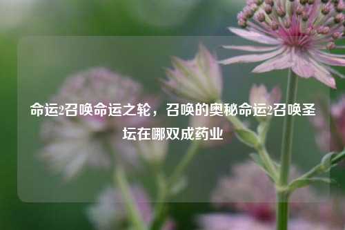 命运2召唤命运之轮，召唤的奥秘命运2召唤圣坛在哪双成药业