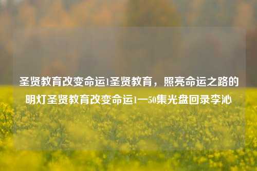 圣贤教育改变命运1圣贤教育，照亮命运之路的明灯圣贤教育改变命运1一50集光盘回录李沁