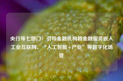 央行等七部门：引导金融机构将金融服务嵌入工业互联网、“人工智能+产业”等数字化场景