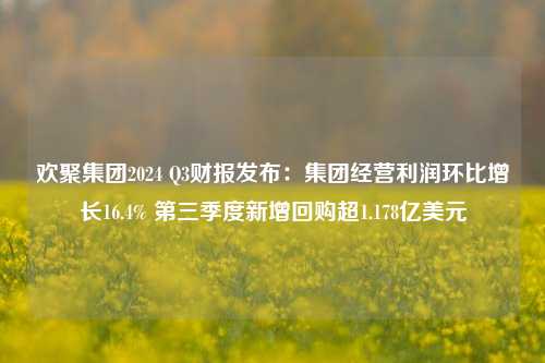 欢聚集团2024 Q3财报发布：集团经营利润环比增长16.4% 第三季度新增回购超1.178亿美元