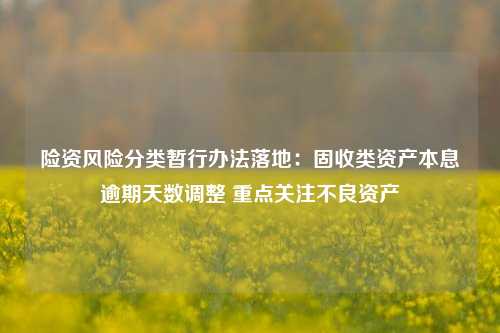 险资风险分类暂行办法落地：固收类资产本息逾期天数调整 重点关注不良资产